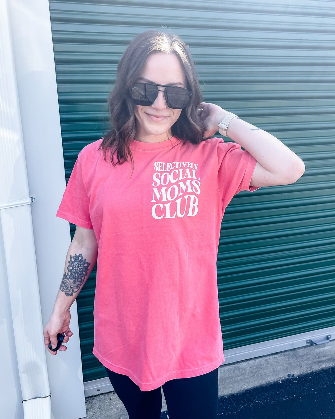 Selectively Social Moms Club Tee - Watermelon