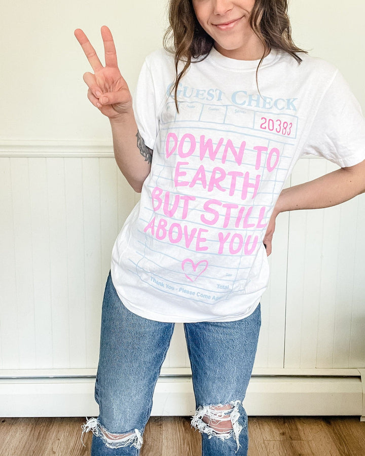 Down To Earth Guest Check Tee