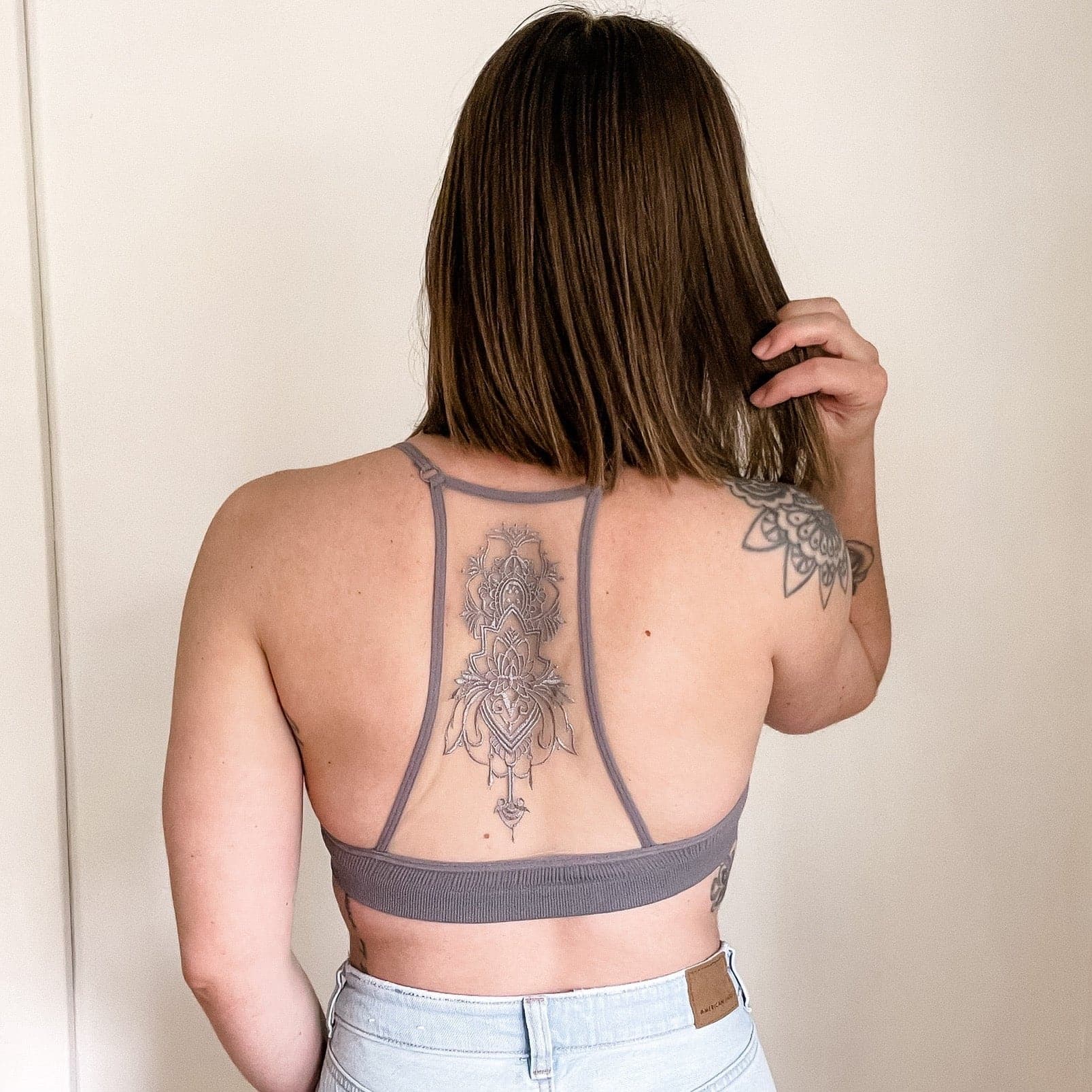 Tattoo Bralette In Black