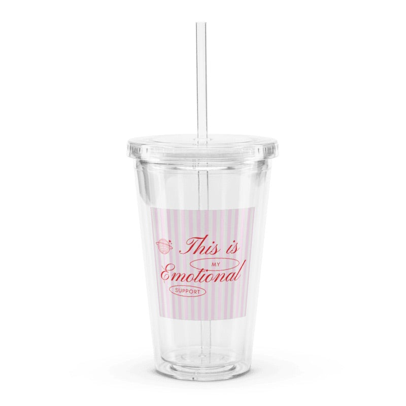 This Is My Emotional Support Striped Tumbler