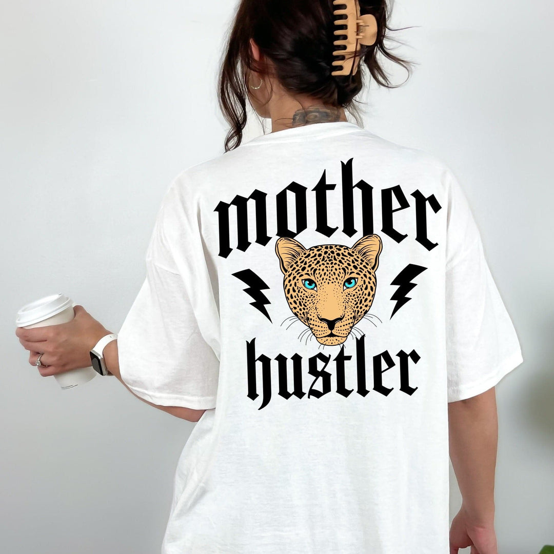 Mother Hustler Leopard Tee - White