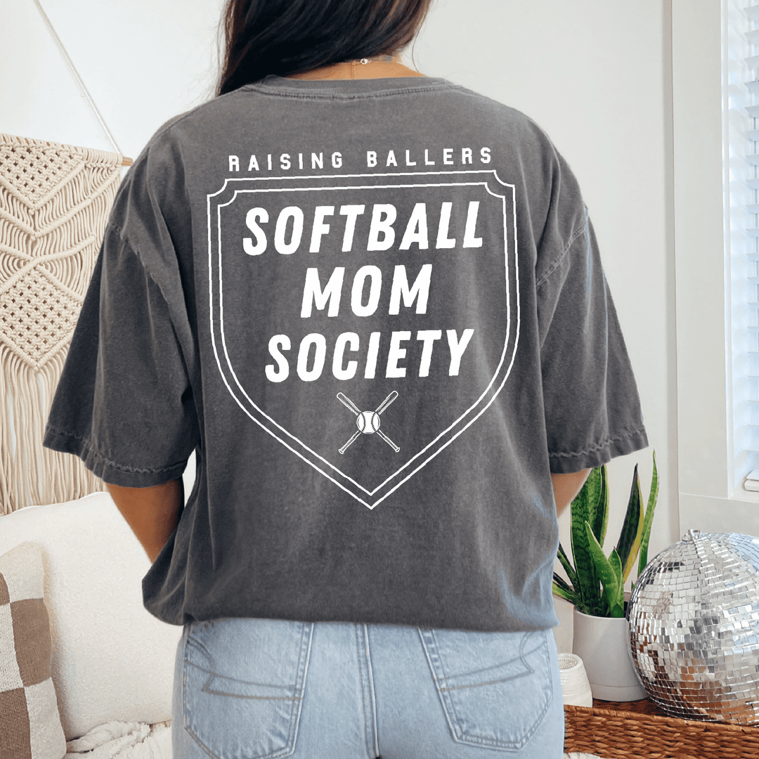Softball Mom Society Tee - Pepper