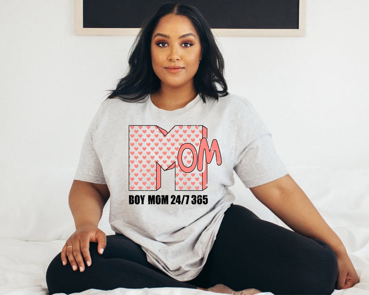 Boy Mom 24/7 365 Tee - Gray
