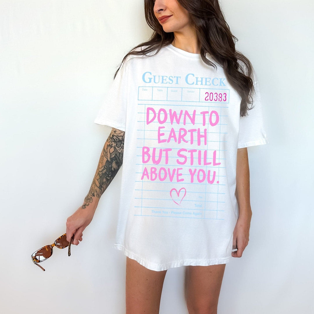 Down To Earth Guest Check Tee