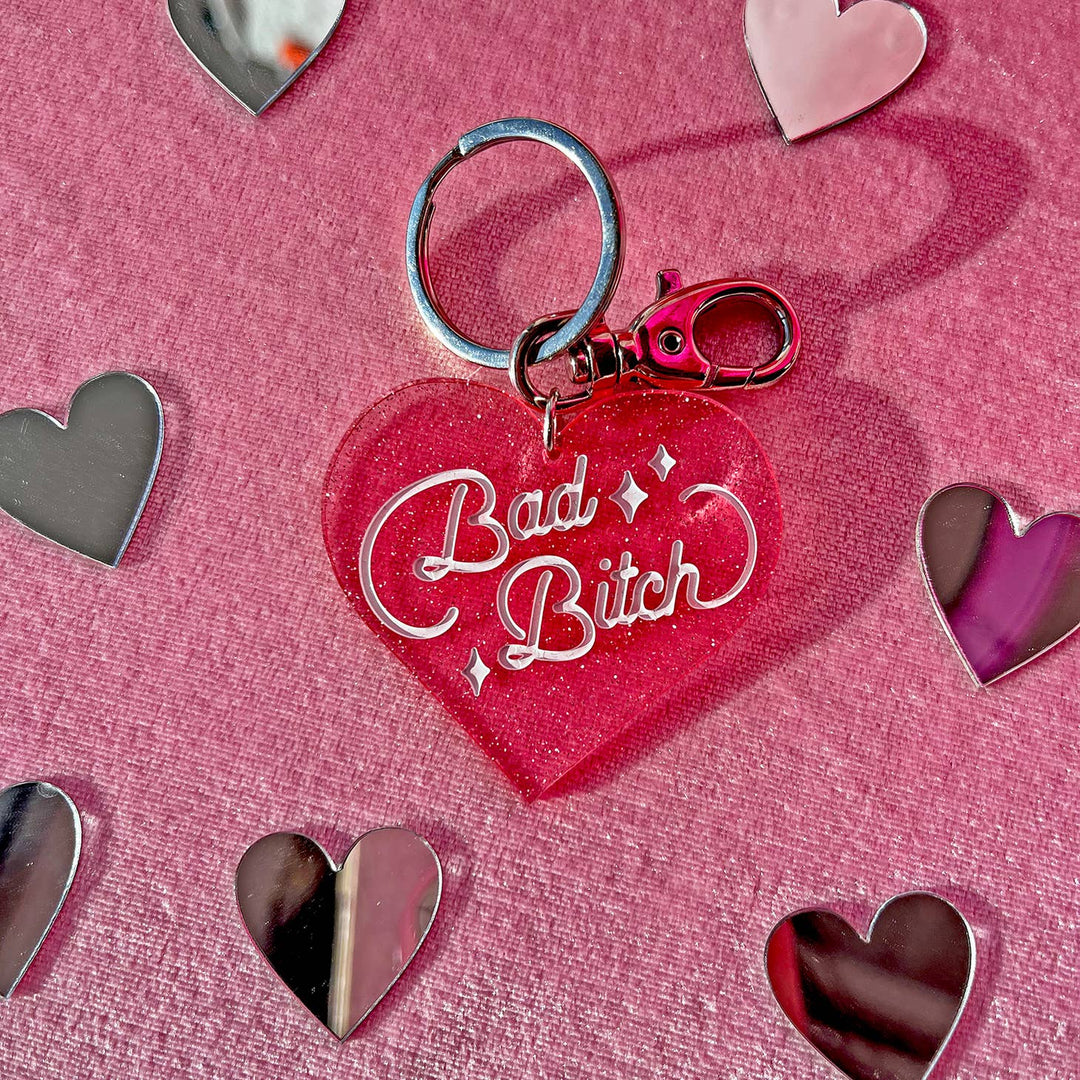 Bad Bitch Heart Keychain