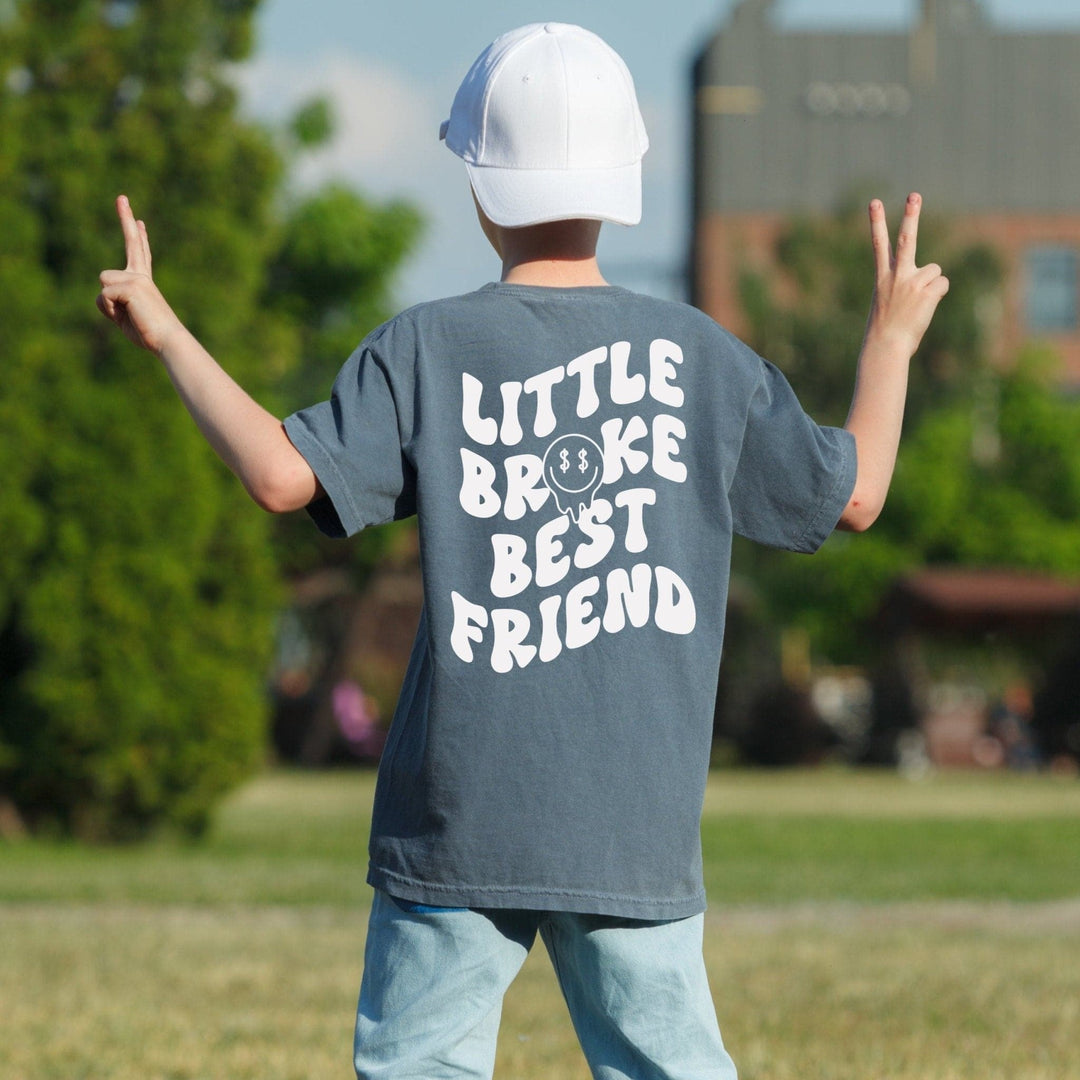 Little Broke Best Friend Kid's Tee - Blue Jean