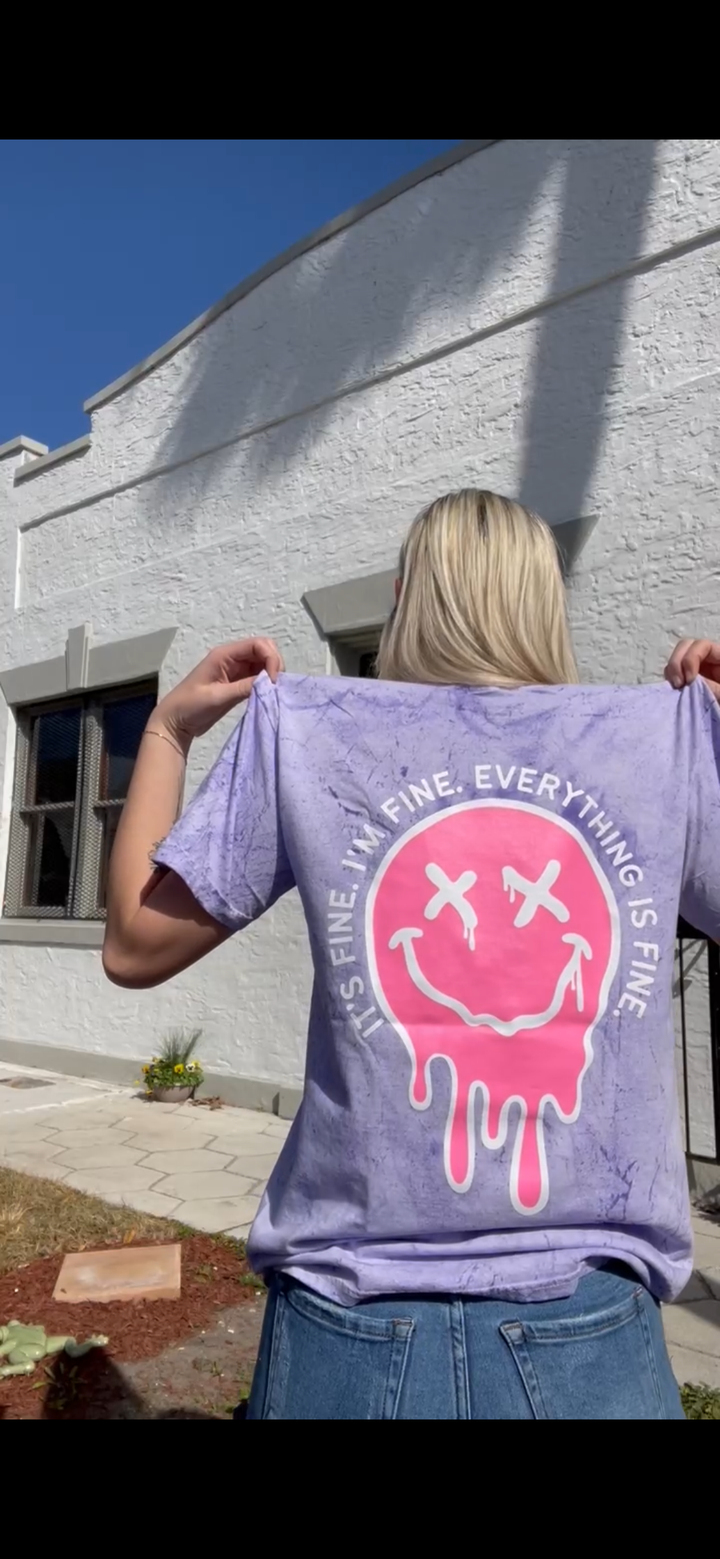 It's Fine Amethyst Colorblast Tee (MISPRINT)