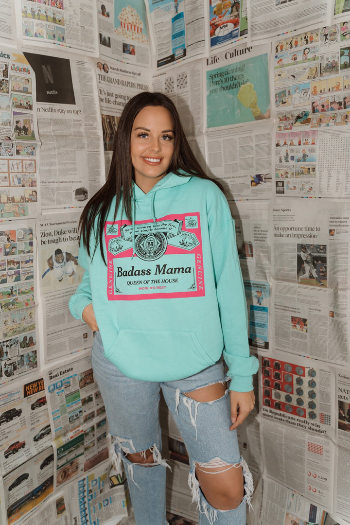 Badass Mama Mint Hoodie