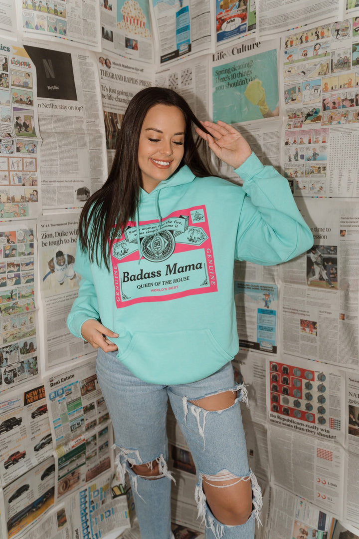 Badass Mama Mint Hoodie