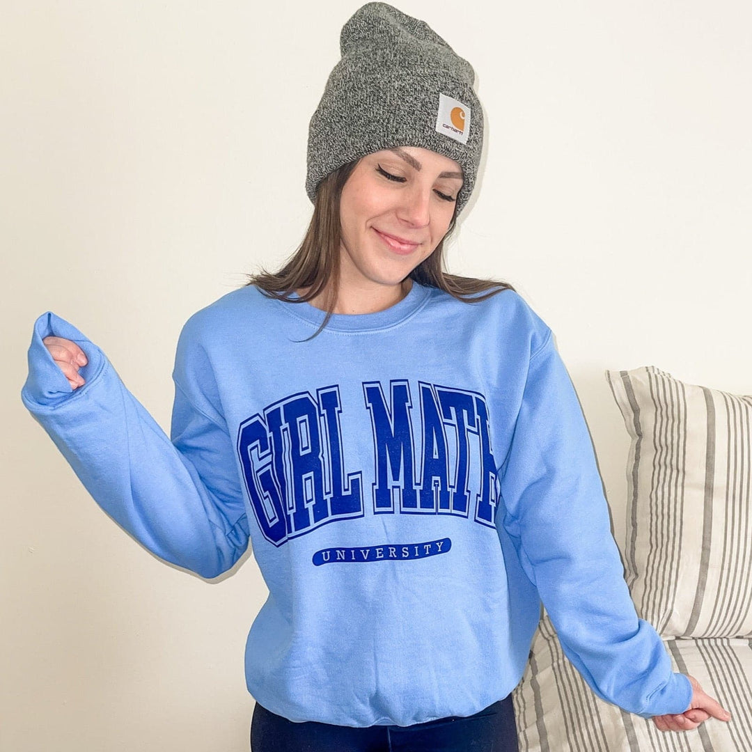 Girl Math University Sweatshirt - Carolina Blue