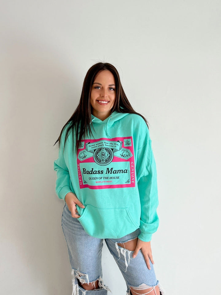 Badass Mama Mint Hoodie