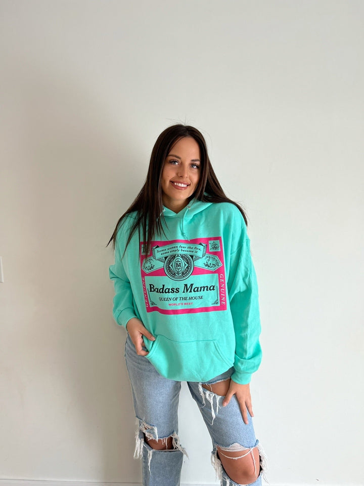 Badass Mama Mint Hoodie