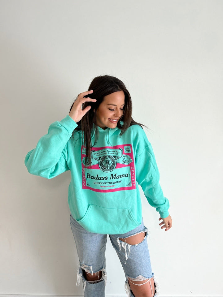 Badass Mama Mint Hoodie