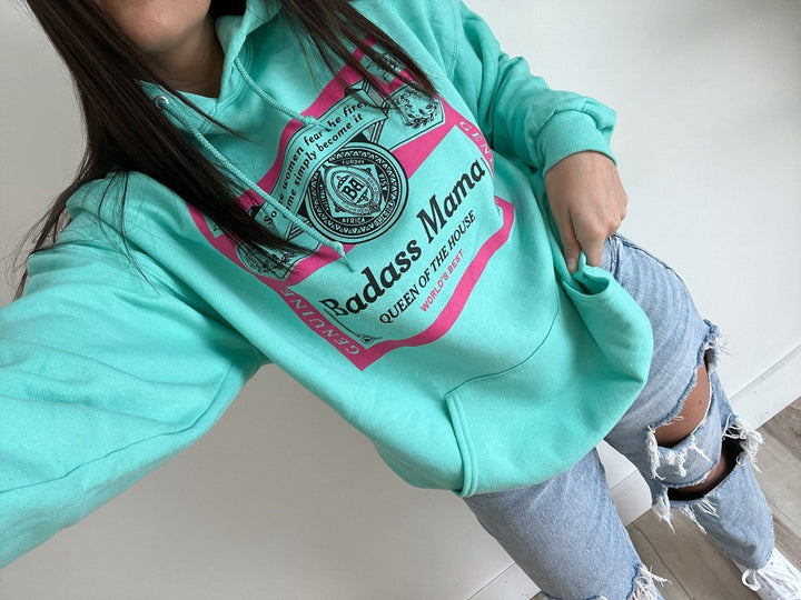 Badass Mama Mint Hoodie