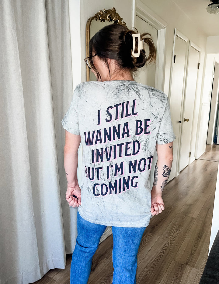 I Wanna Be Invited Colorblast Tee