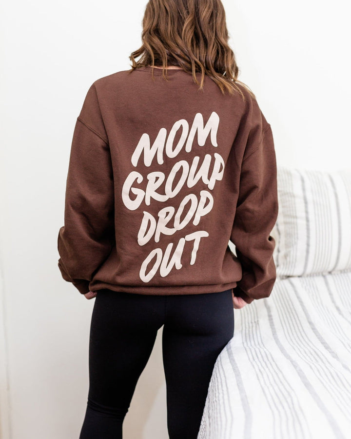 Mom Group Dropout Sweatshirt - Dark Chocolate