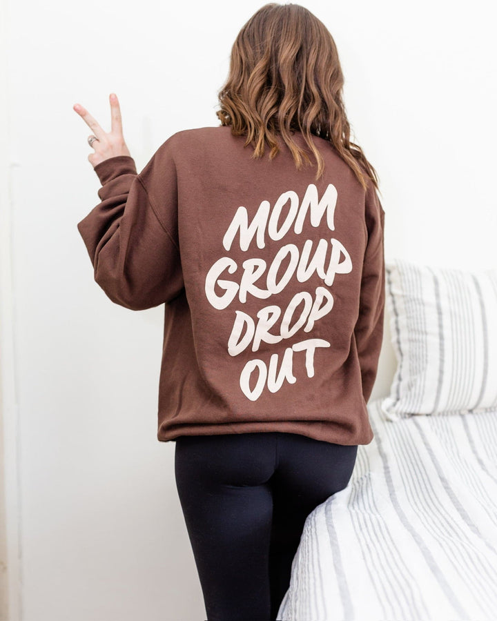 Mom Group Dropout Sweatshirt - Dark Chocolate