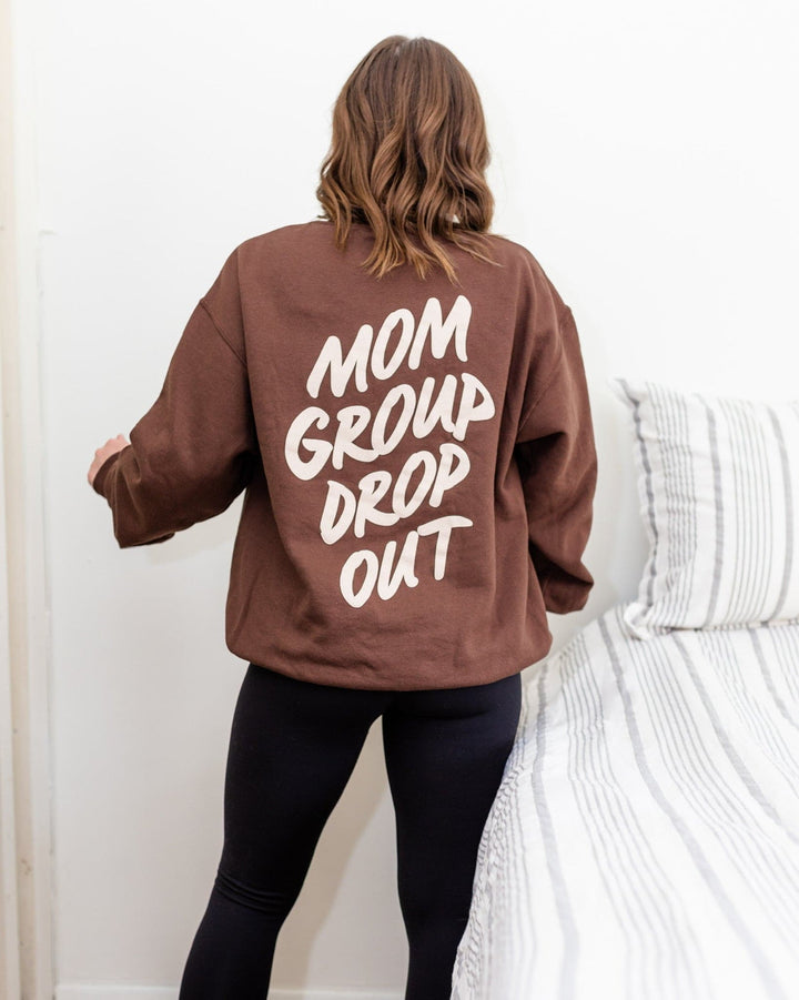 Mom Group Dropout Sweatshirt - Dark Chocolate