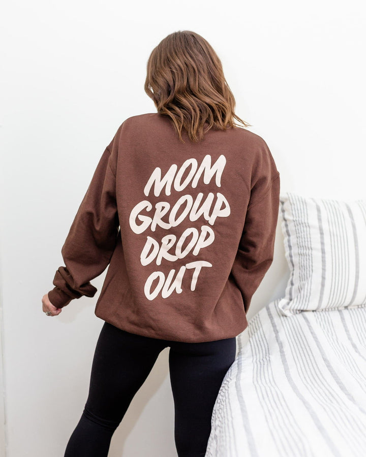 Mom Group Dropout Sweatshirt - Dark Chocolate