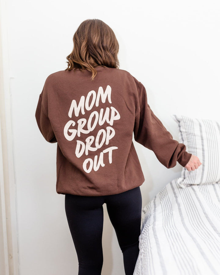 Mom Group Dropout Sweatshirt - Dark Chocolate