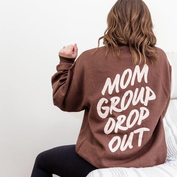 Mom Group Dropout Sweatshirt - Dark Chocolate