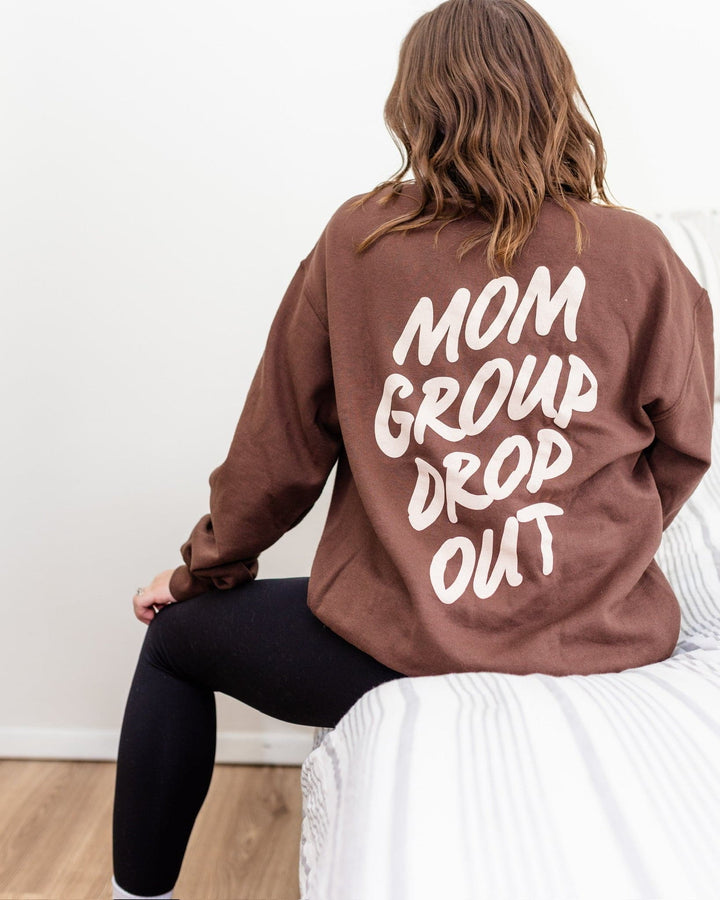 Mom Group Dropout Sweatshirt - Dark Chocolate