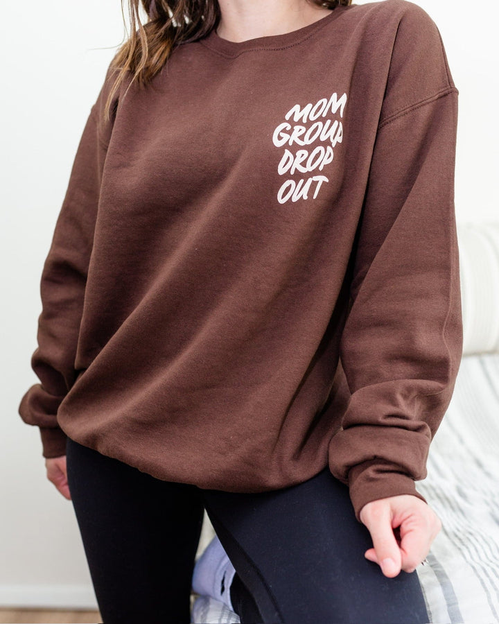 Mom Group Dropout Sweatshirt - Dark Chocolate