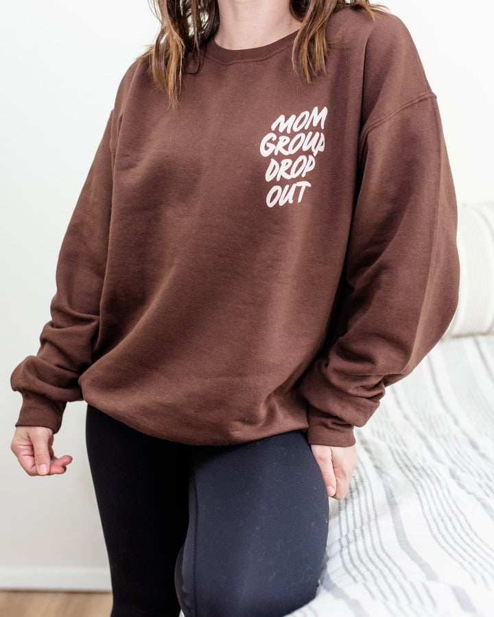 Mom Group Dropout Sweatshirt - Dark Chocolate