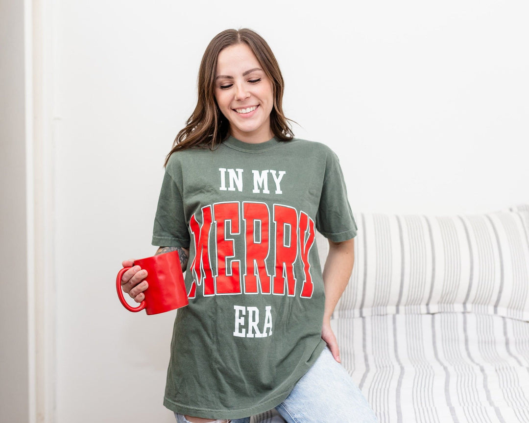 In My Merry Era Tee - Moss