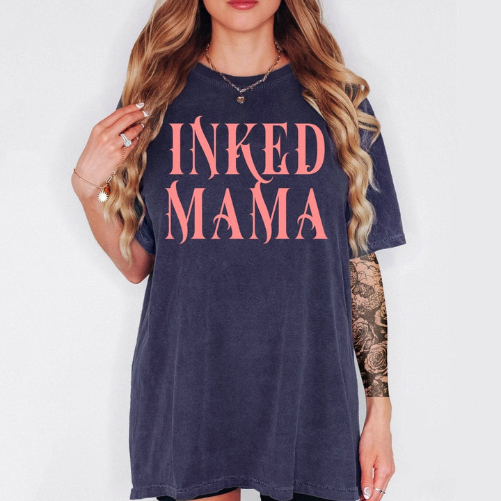 Inked Mama Blackletter Tee - Navy