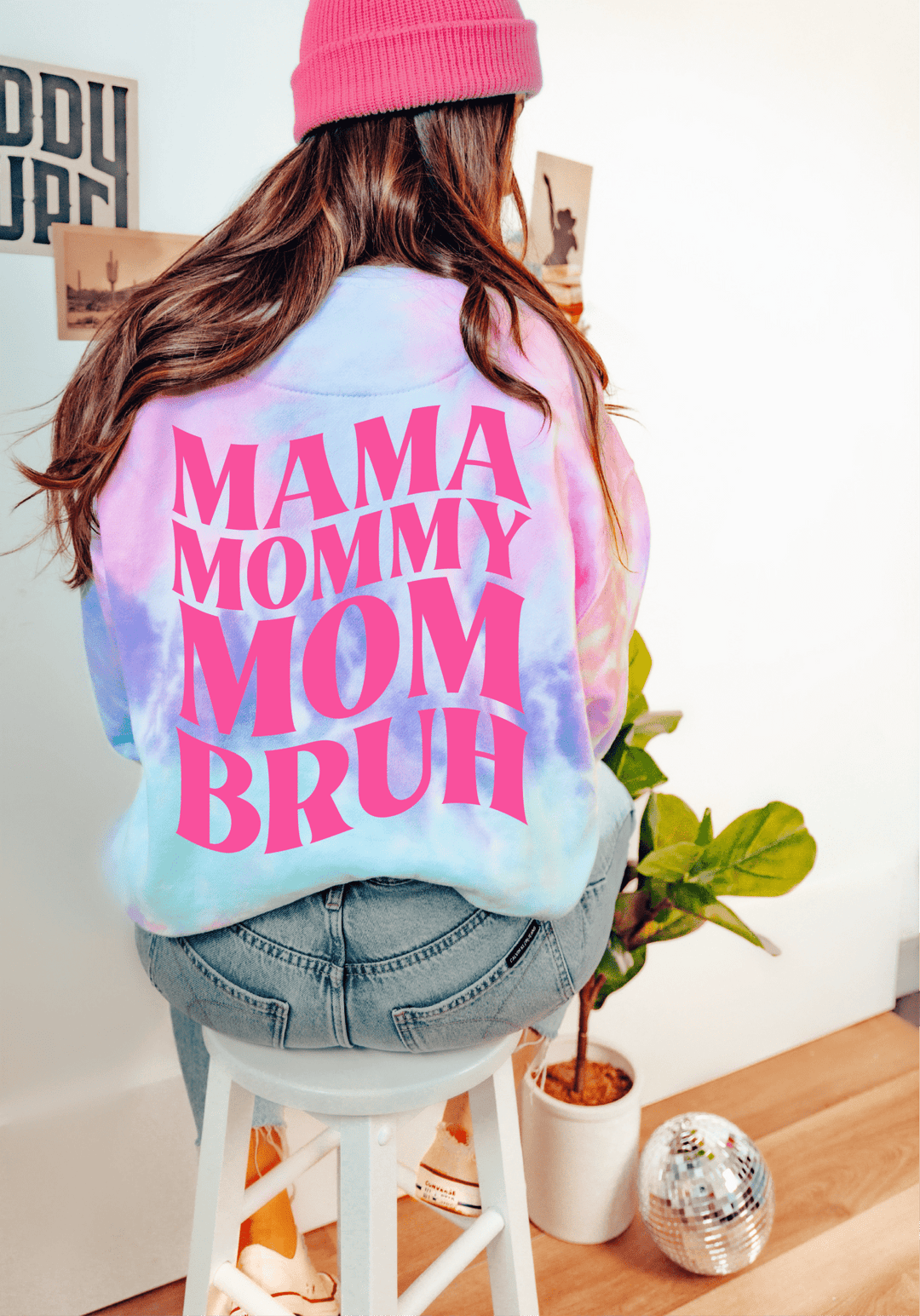 Mama Mommy Mom Bruh Tie Dye Sweatshirt (PREORDER)