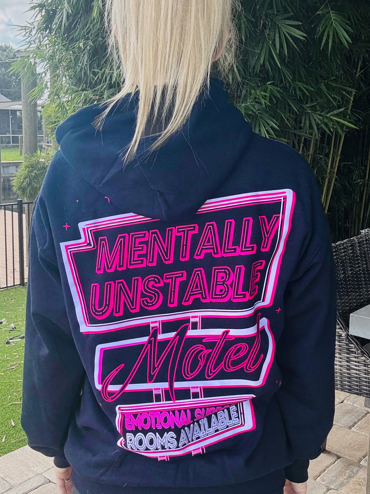 Mentally Unstable Motel Black Hoodie