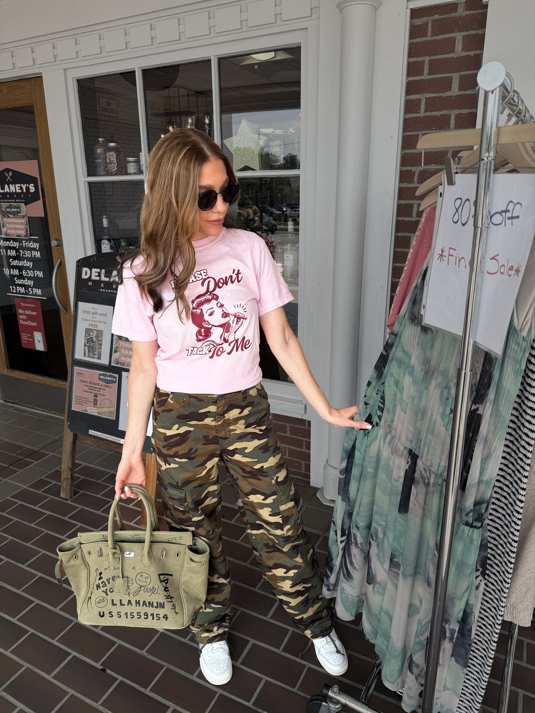 Please Don't Talk to Me Light Pink Tee