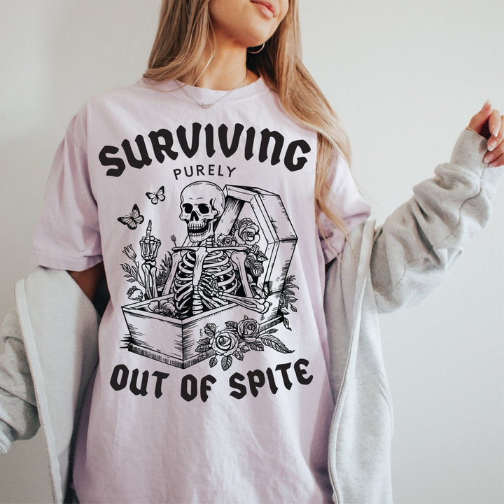 Surviving Purely Out Of Spite Tee - Orchid