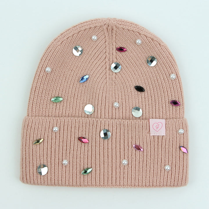 Gemstone Sparkle Beanie | Blush