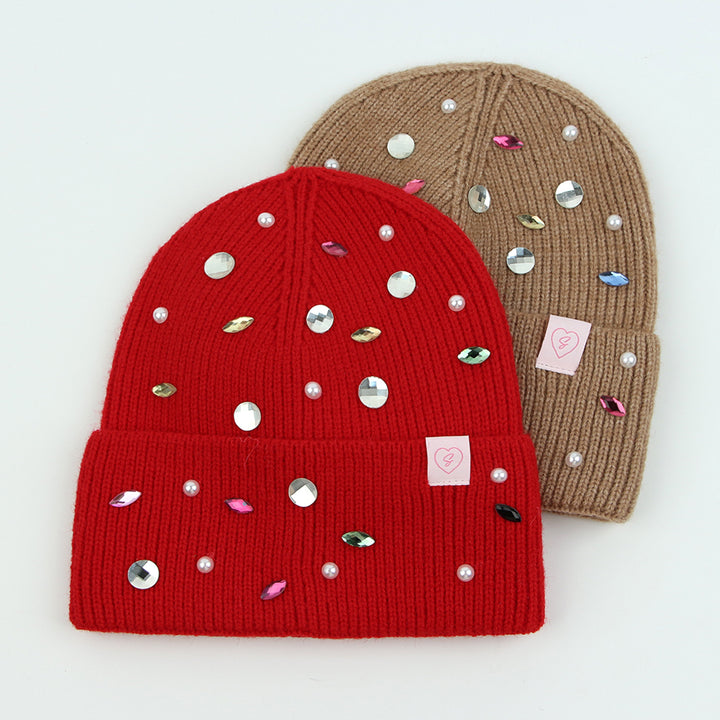 Gemstone Sparkle Beanie | Red