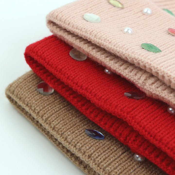 Gemstone Sparkle Beanie | Blush
