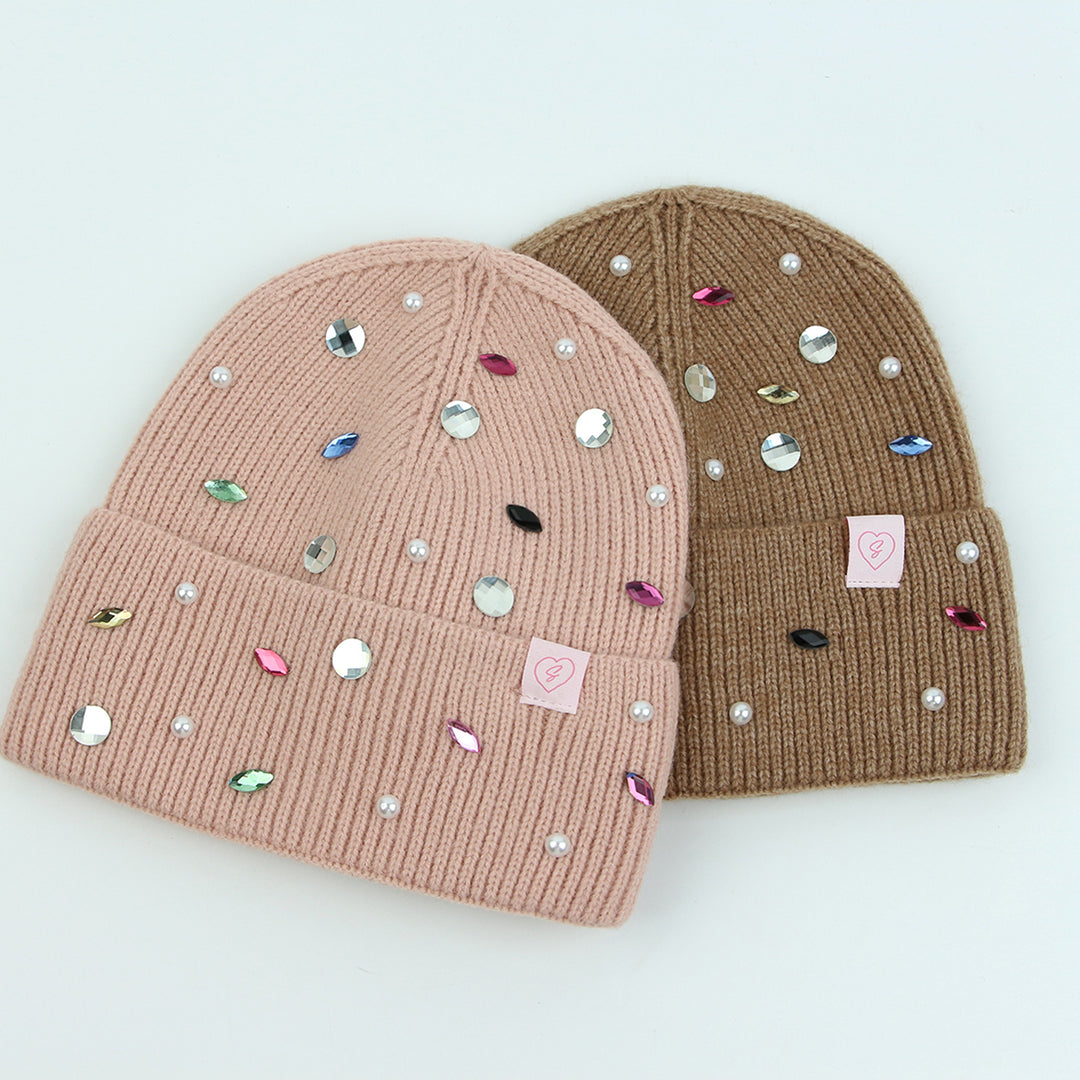 Gemstone Sparkle Beanie | Blush