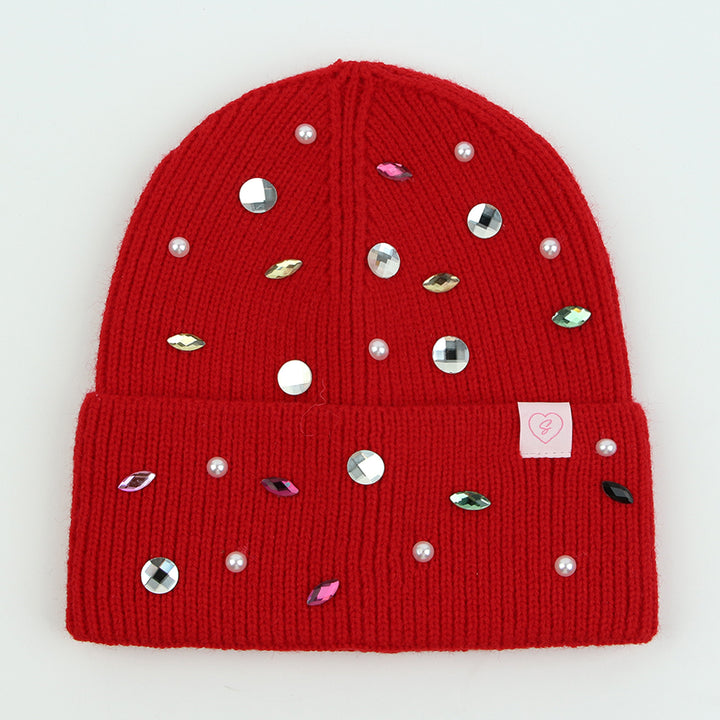 Gemstone Sparkle Beanie | Red