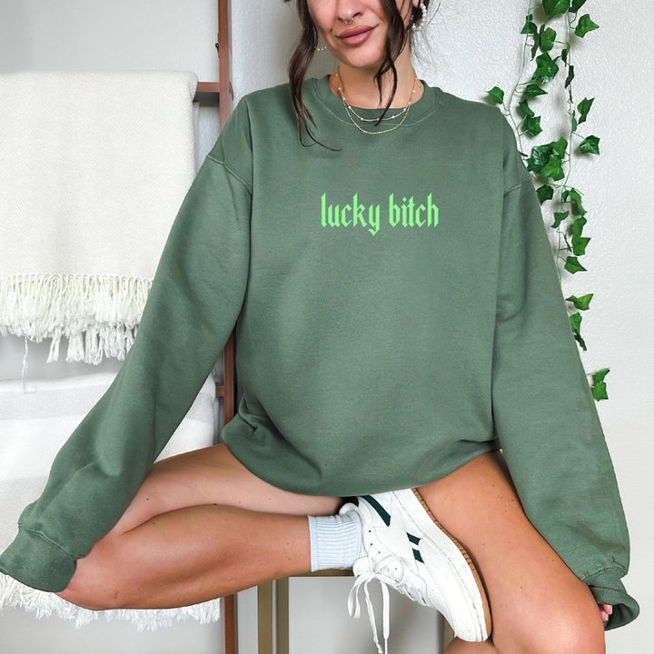 Lucky Bitch Tonal Sweatshirt