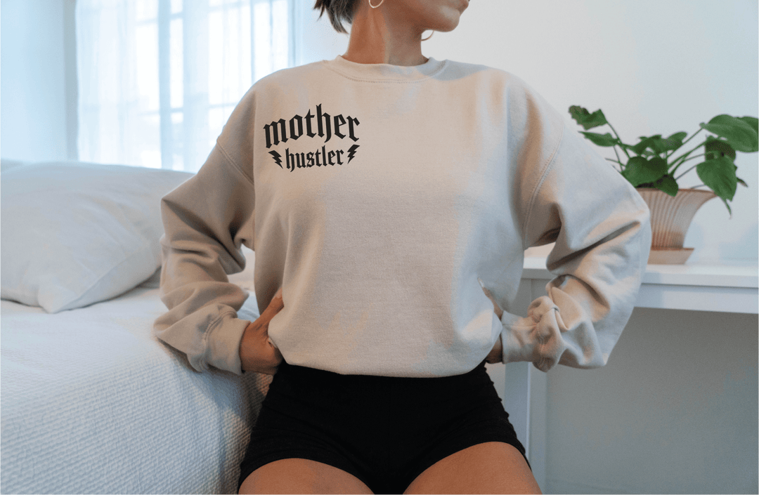 Mother Hustler Leopard Sweatshirt Sweetees