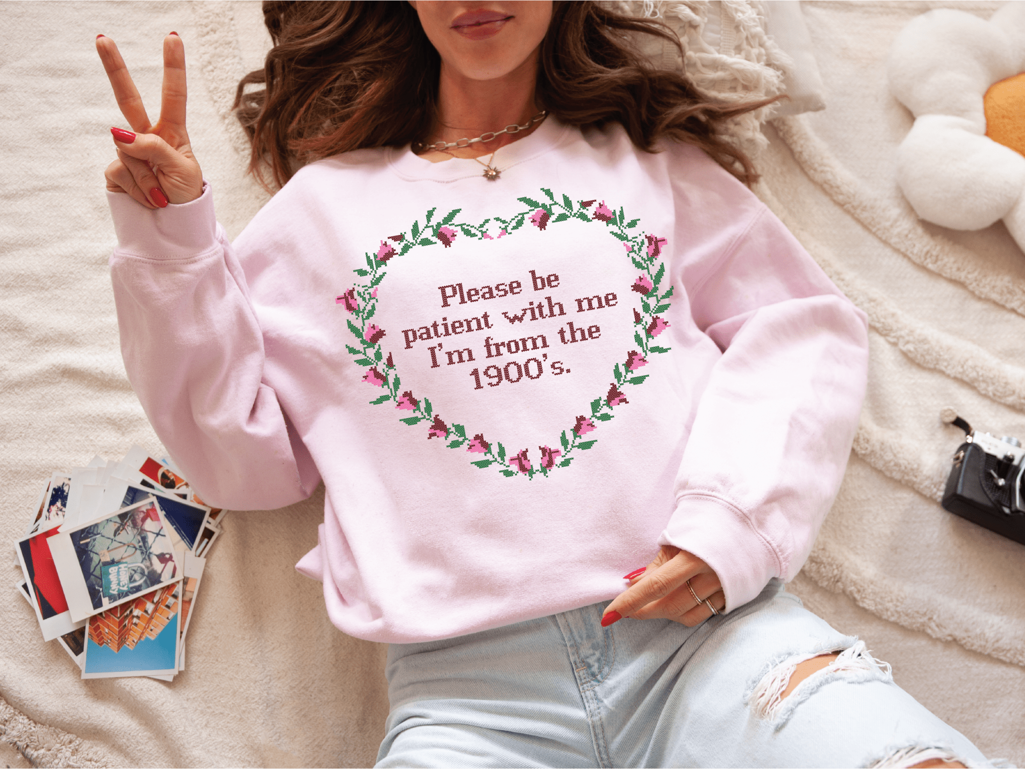 I'm From The 1900's Sweatshirt - Baby Pink – Sweetees