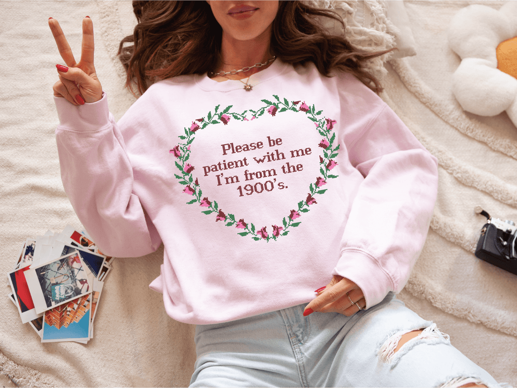 I'm From The 1900's Sweatshirt - Baby Pink – Sweetees