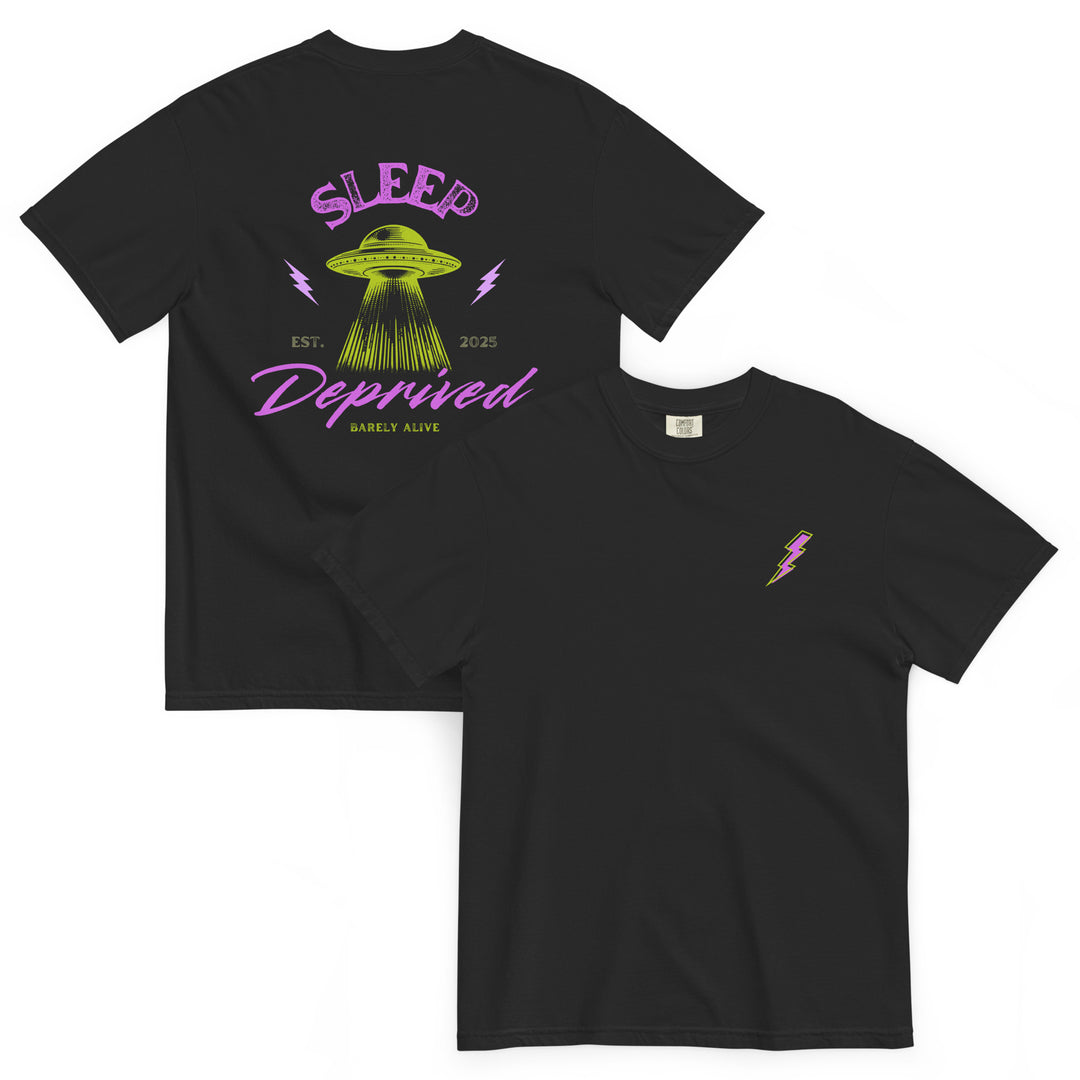 Sleep Deprived Barely Alive Alien Black Tee