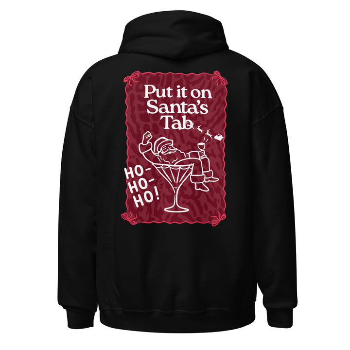 Put It On Santa's Tab Black Hoodie