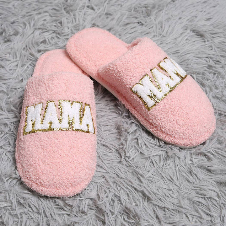 Mama Chenille Patch Lounge Slippers *MORE COLORS*