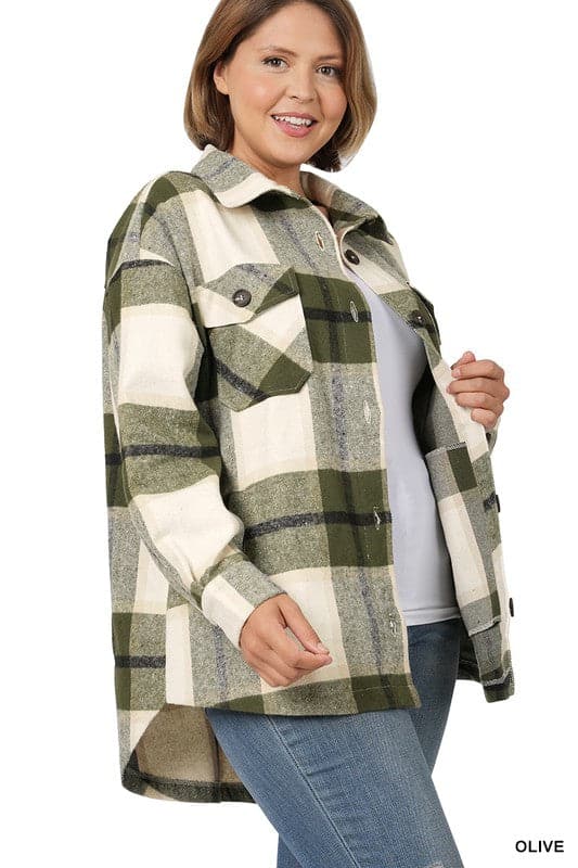 Maeve Plaid Shacket with Pockets *MORE COLORS*