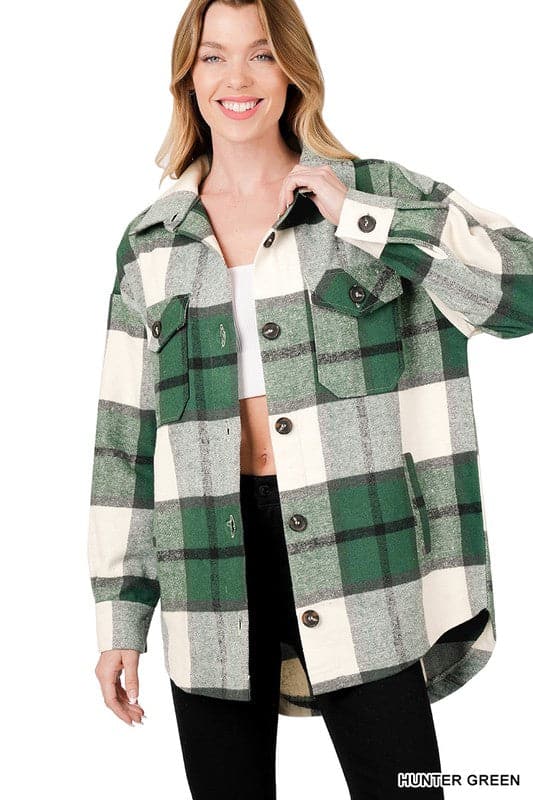 Maeve Plaid Shacket with Pockets *MORE COLORS*