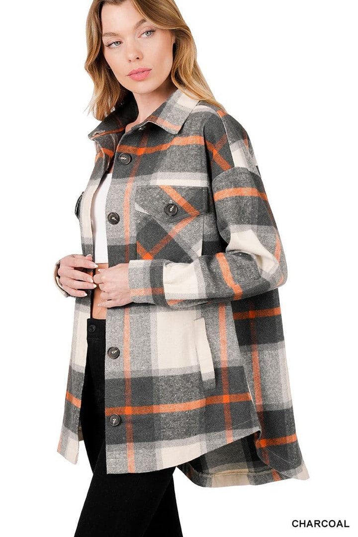 Maeve Plaid Shacket with Pockets *MORE COLORS*