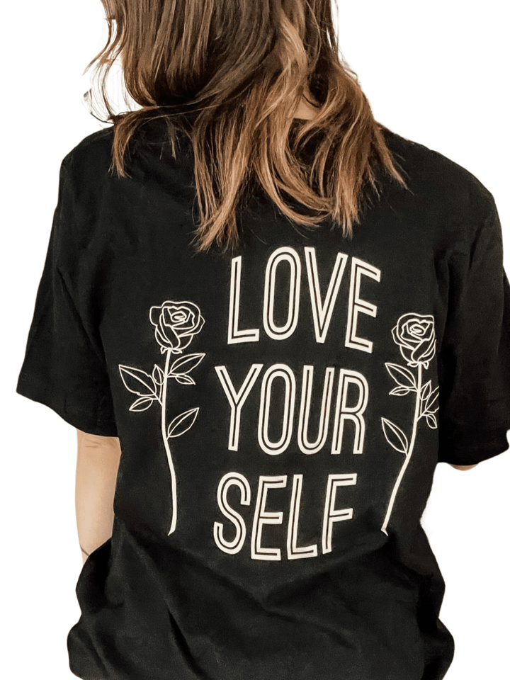Love Yourself Tee - Black w/ Cream Print